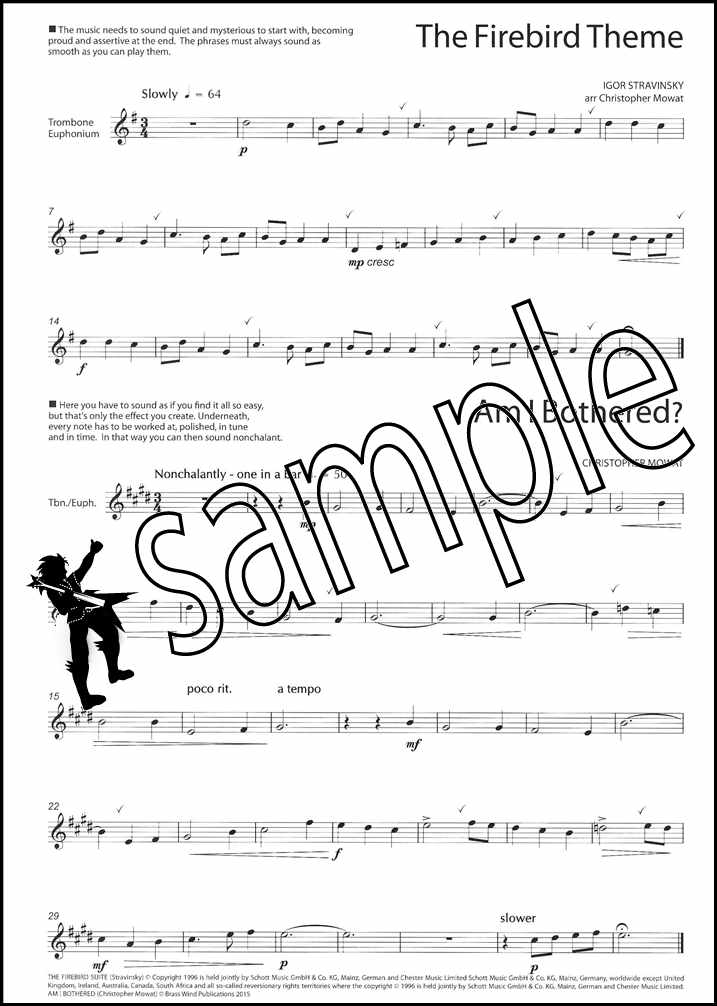 1st sample page from SmartBone Trombone/Euphonium Treble Clef by Christopher Mowat