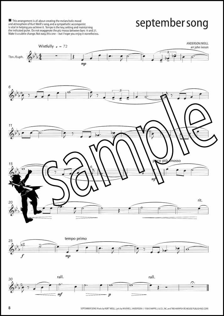2nd sample page from Paper Moon for Trombone/Euphonium Treble Clef