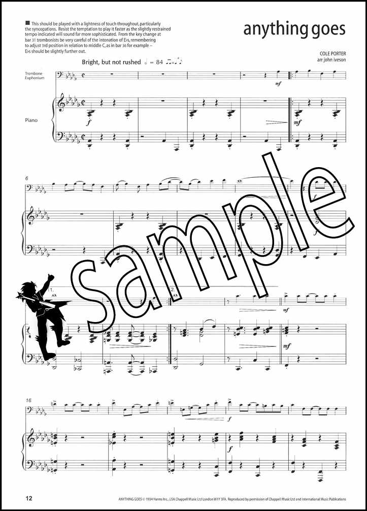 3rd sample page from Paper Moon for Trombone/Euphonium Treble Clef