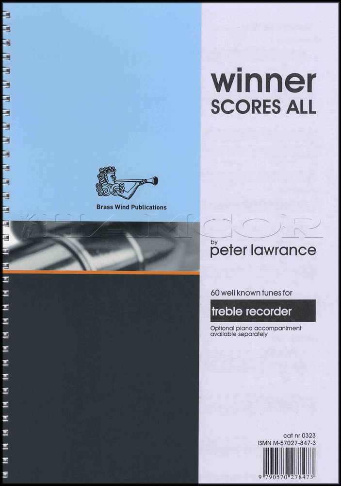 front cover of Winner Scores All for Treble Recorder