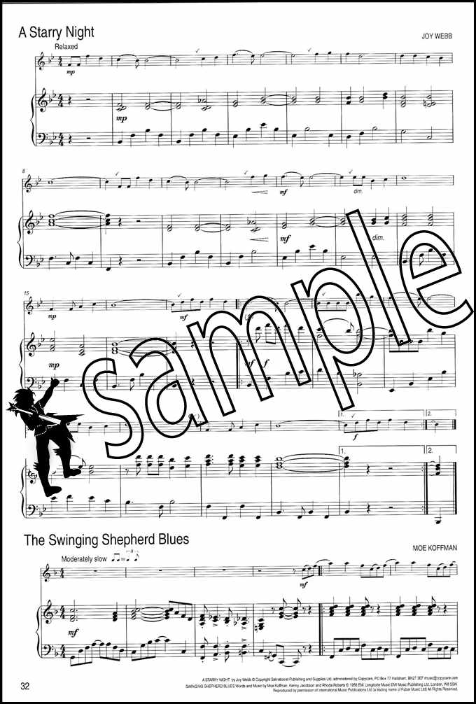 3rd sample page from Winner Scores All Piano Accompaniment for Flute