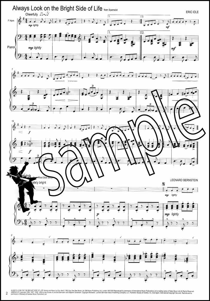 1st sample page from Winner Scores All Piano Accompaniment for F Horn