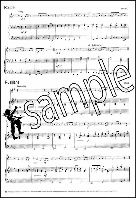 3rd sample page from Winner Scores All Piano Accompaniment for Eb Horn