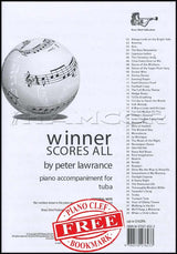 front cover of Winner Scores All Piano Accompaniment for Tuba