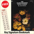 front cover of The Older Beginner Piano Course Level 1 together with free Piano Clef bookmark