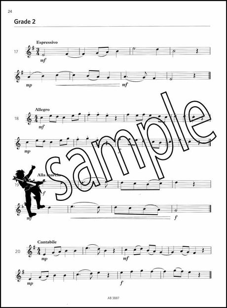 2nd sample page from ABRSM Flute Scales Arpeggios Sight Reading Grades 1-5