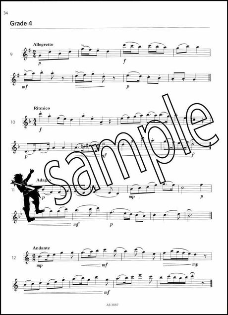 3rd sample page from ABRSM Flute Scales Arpeggios Sight Reading Grades 1-5