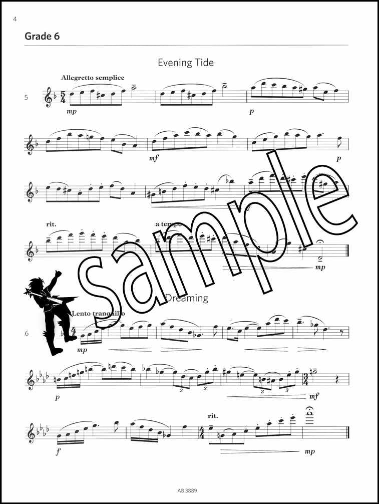 1st sample page from ABRSM Flute Sight Reading Grades 6-8