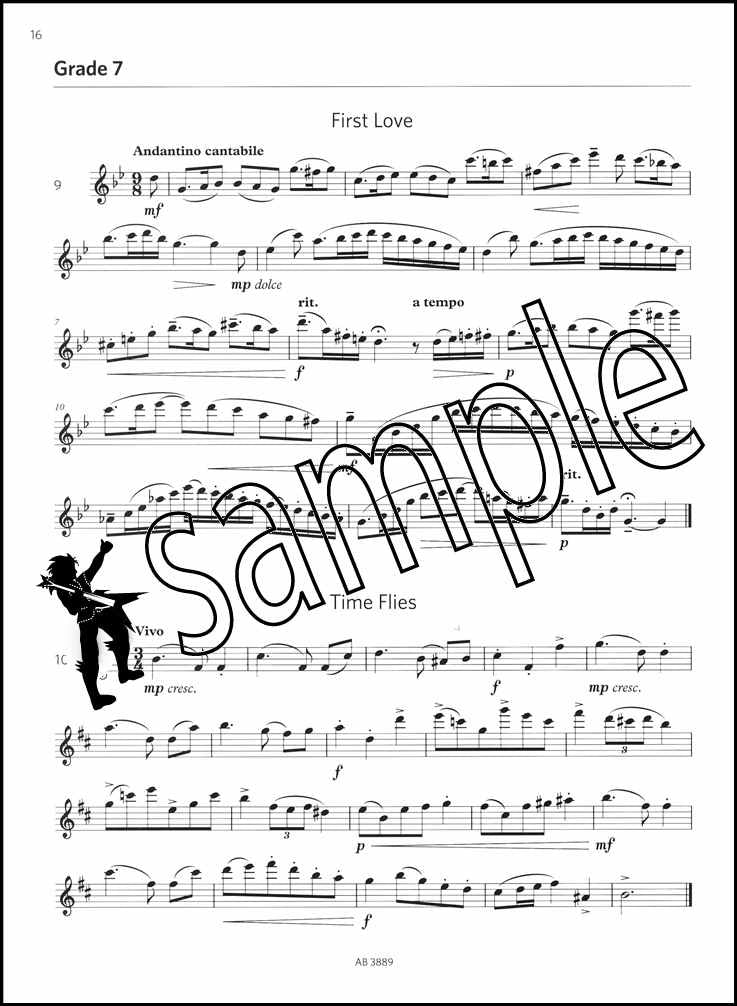 2nd sample page from ABRSM Flute Sight Reading Grades 6-8