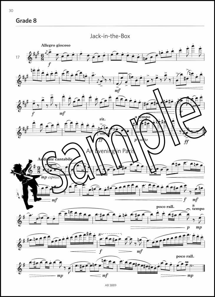 3rd sample page from ABRSM Flute Sight Reading Grades 6-8