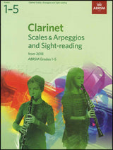 front cover of ABRSM Clarinet Scales Arpeggios Sight-Reading Grades 1-5