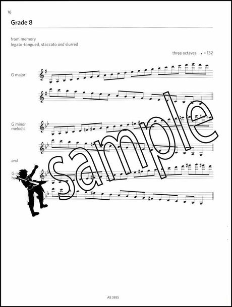 3rd sample page from ABRSM Clarinet Scales & Arpeggios Grades 6-8