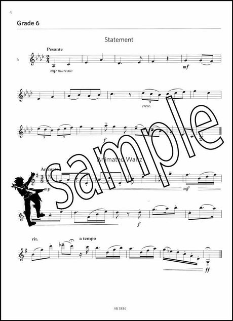 1st sample page from ABRSM Clarinet Sight Reading Grades 6-8