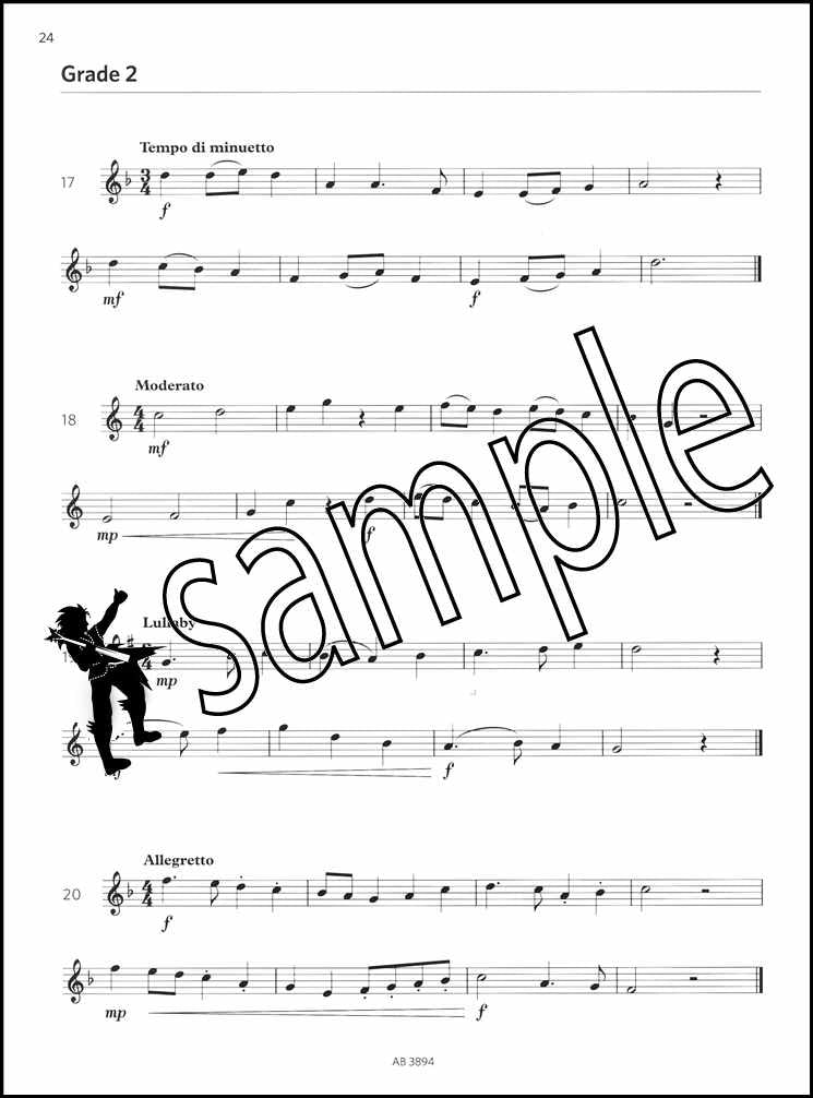 2nd sample page from ABRSM Saxophone Scales Arpeggios Sight Reading Grades 1-5