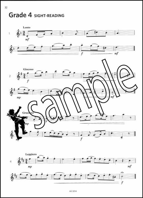 3rd sample page from ABRSM Saxophone Scales Arpeggios Sight Reading Grades 1-5