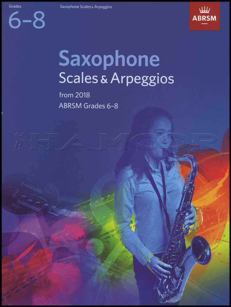 front cover of ABRSM Saxophone Scales & Arpeggios Grades 6-8