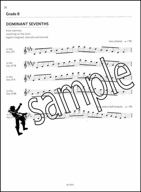 3rd sample page from ABRSM Saxophone Scales & Arpeggios Grades 6-8