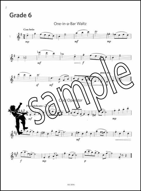 1st sample page from ABRSM Saxophone Sight Reading Grades 6-8