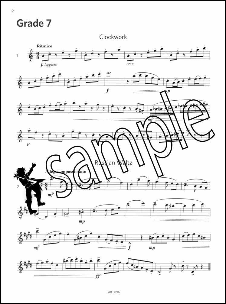 2nd sample page from ABRSM Saxophone Sight Reading Grades 6-8