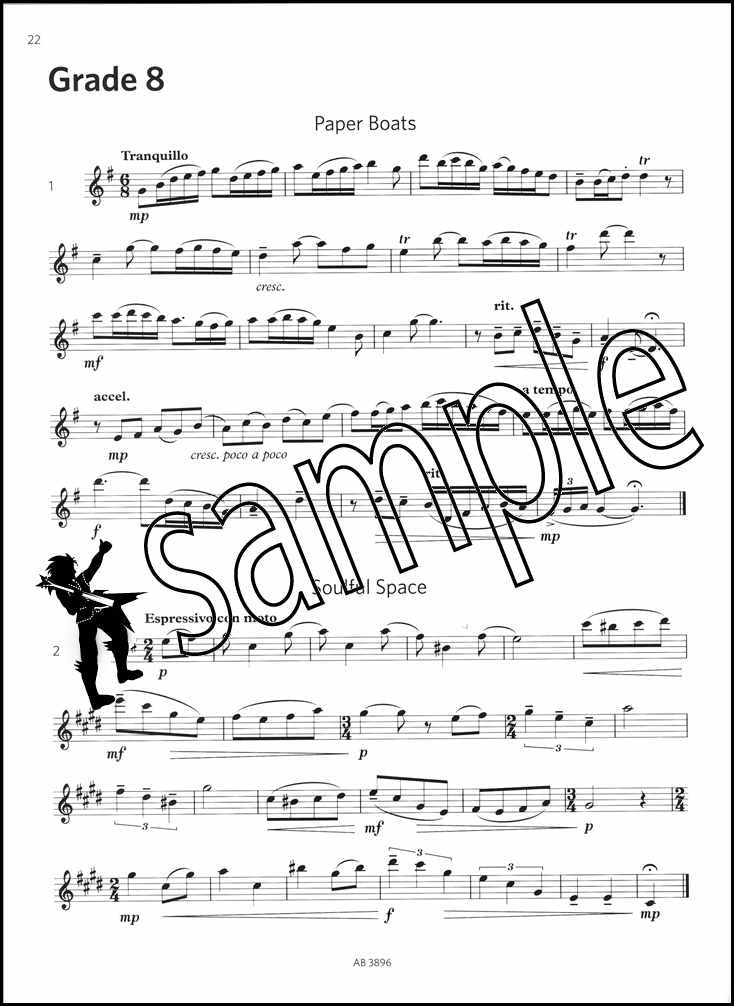 3rd sample page from ABRSM Saxophone Sight Reading Grades 6-8