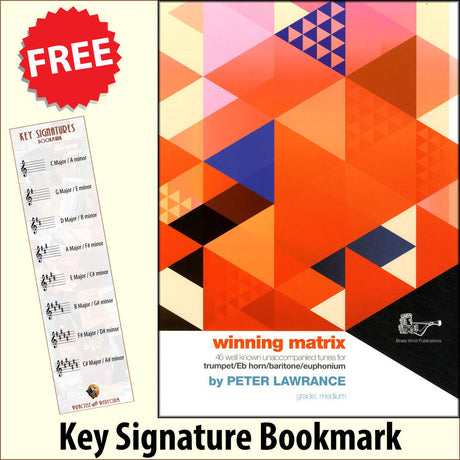 front cover of Winning Matrix for Trumpet Eb Horn Euphonium Book Only together with free Treble Clef bookmark