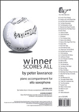 front cover of Winner Scores All Piano Accompaniment for Alto Saxophone