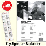 front cover of Winning Matrix Piano Accompaniment for Trombone together with free Piano Clef bookmark
