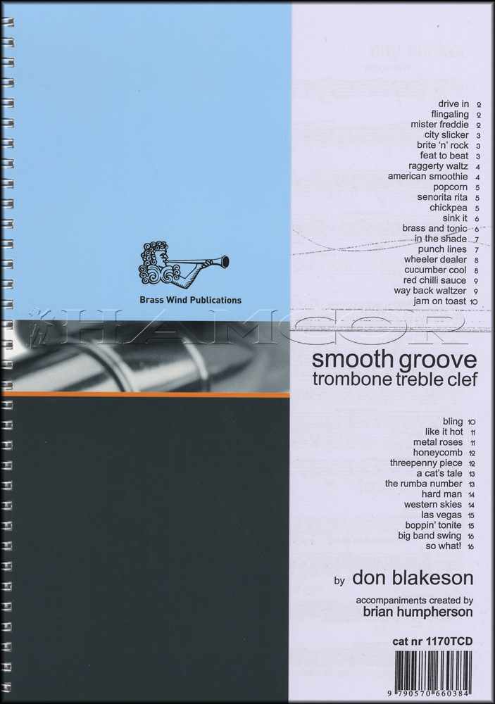 front cover of Smooth Groove for Trombone Treble Clef Book/CD by Don Blakeson