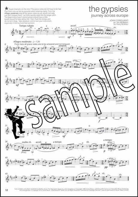 2nd sample page from Across the Pond 2 for Trombone Treble Clef Book/CD by Jim McMillen