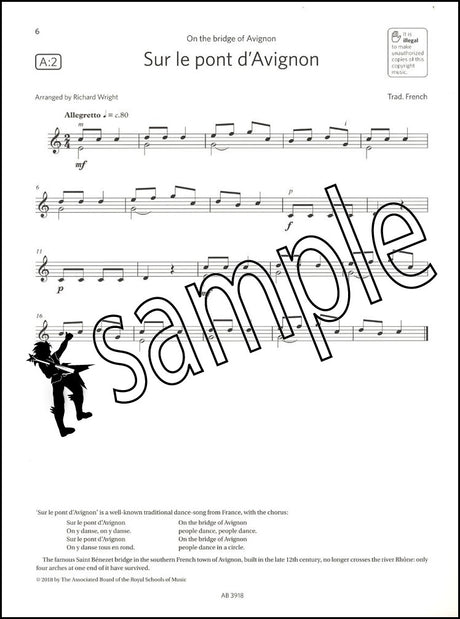 1st sample page from ABRSM Guitar Exam Pieces Grade 1 Book/Audio