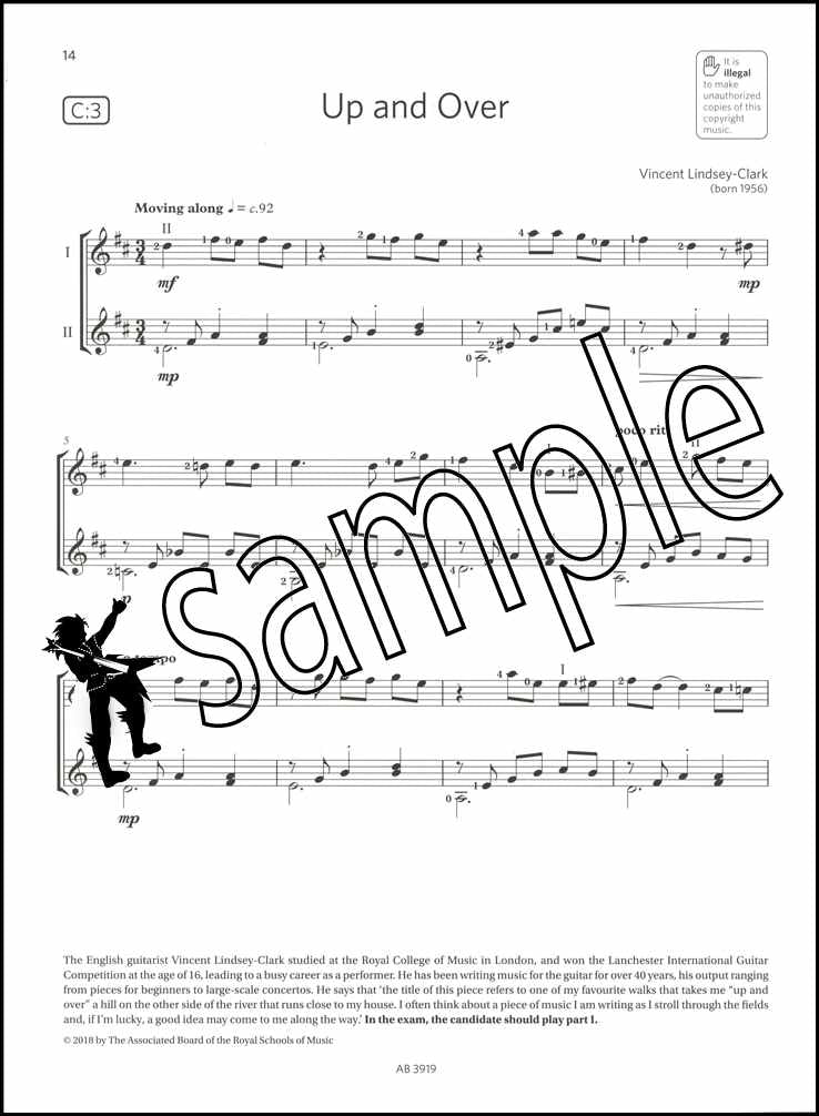 3rd sample page from ABRSM Guitar Exam Pieces Grade 2 Book/CD