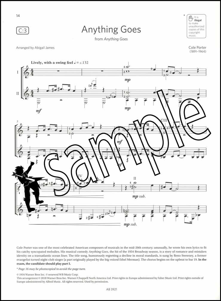 3rd sample page from ABRSM Guitar Exam Pieces Grade 4 Book/CD