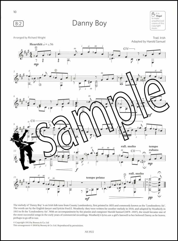 2nd sample page from ABRSM Guitar Exam Pieces Grade 5 Book/CD