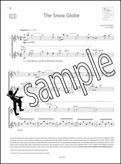 3rd sample page from ABRSM Guitar Exam Pieces Grade 5 Book/CD