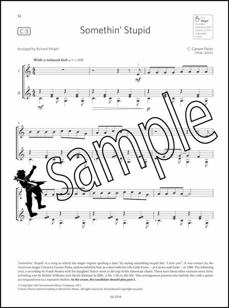 3rd sample page from ABRSM Guitar Exam Pieces Grade 1 Book Only