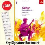 front cover of ABRSM Guitar Exam Pieces Grade 1 Book Only together with free Treble Clef bookmark