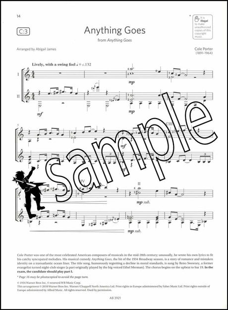 3rd sample page from ABRSM Guitar Exam Pieces Grade 4 Book Only