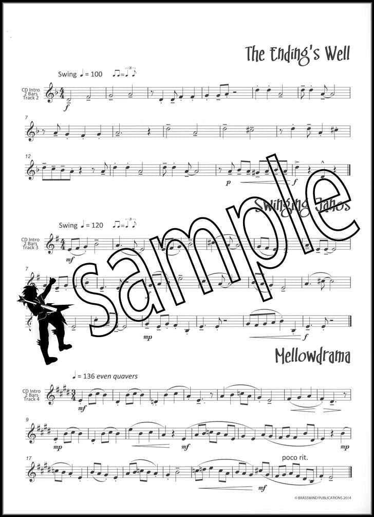 1st sample page from JazzFX Solos for Trumpet Book/CD by Dave Gale