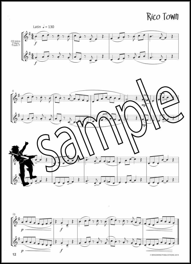 2nd sample page from JazzFX Solos for Trumpet Book/CD by Dave Gale