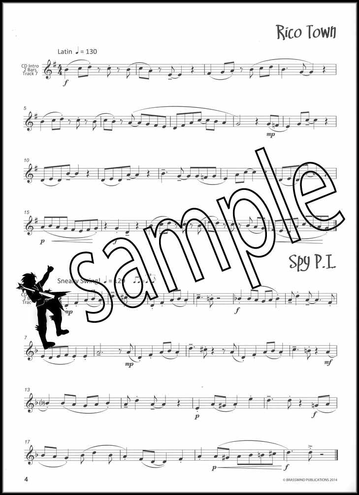 1st sample page from JazzFX Solos for Horn in F Book/CD by Dave Gale