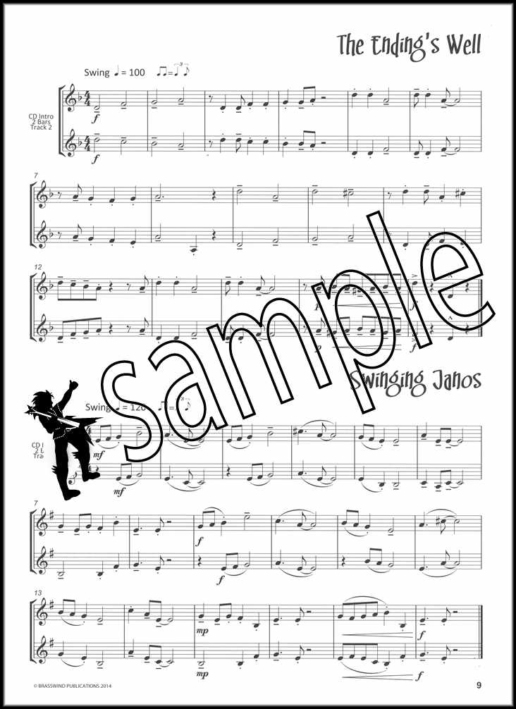 2nd sample page from JazzFX Solos for Horn in F Book/CD by Dave Gale