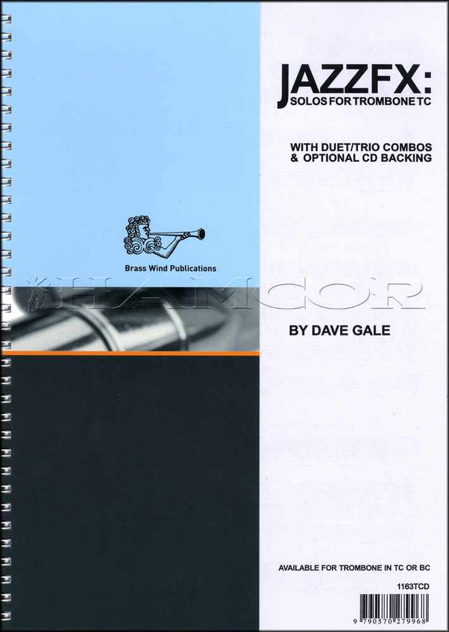 front cover of JazzFX Solos for Trombone Treble Clef Book/CD by Dave Gale