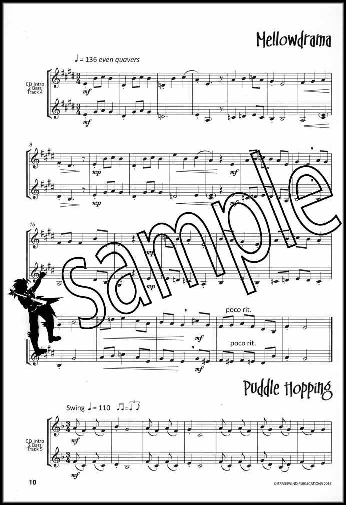 2nd sample page from JazzFX Solos for Trombone Treble Clef Book/CD by Dave Gale