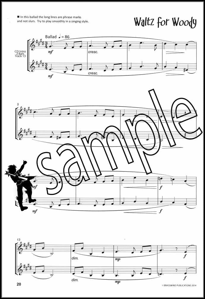 3rd sample page from JazzFX Solos for Tuba / Eb Bass Treble Clef Book/CD by Dave Gale