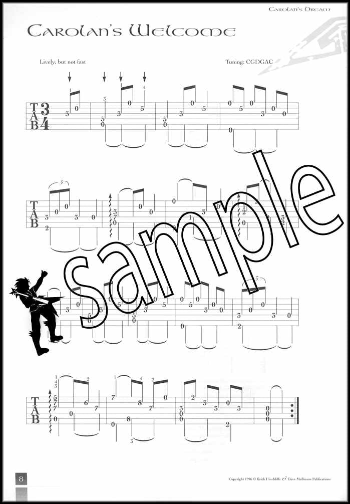 1st sample page from Carolan's Dream Arranged for Guitar