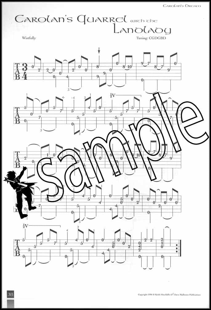3rd sample page from Carolan's Dream Arranged for Guitar