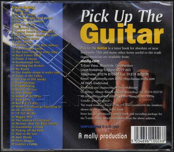 back cover of Pick Up The Guitar CD case