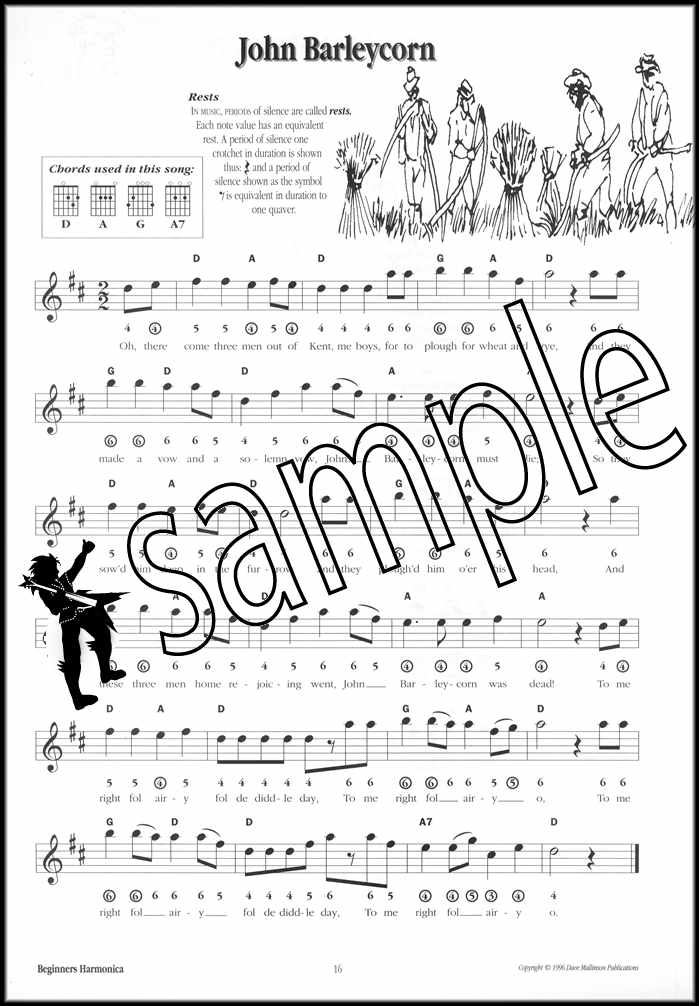 2nd sample page from Beginners Harmonica by Steve Jennings