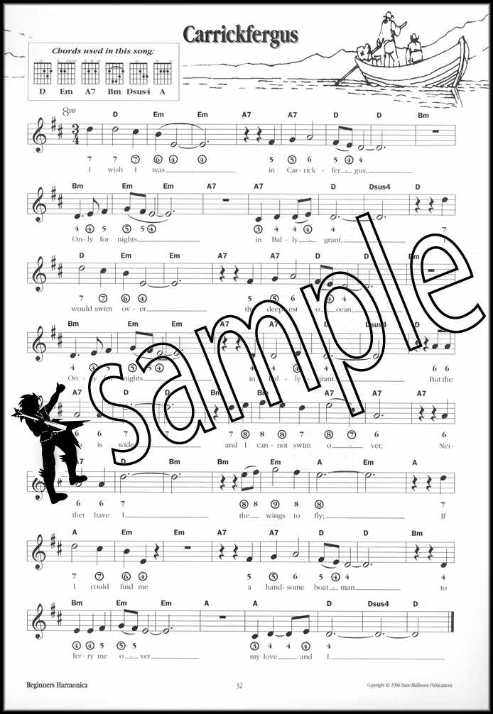 3rd sample page from Beginners Harmonica by Steve Jennings