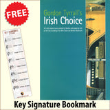 front cover of Gordon Tyrrall's Irish Choice together with free Treble Clef bookmark